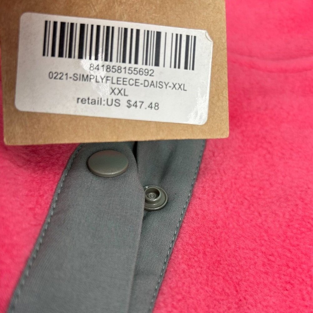 Simply Southern Jacket Women S, M, L, XL, 2XL Fleece Pullover Daisy Pink Pockets - Picture 14 of 16